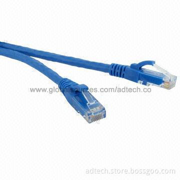 RJ45 CAT6 Patch Cable Molded UTP UL-approved in PVC